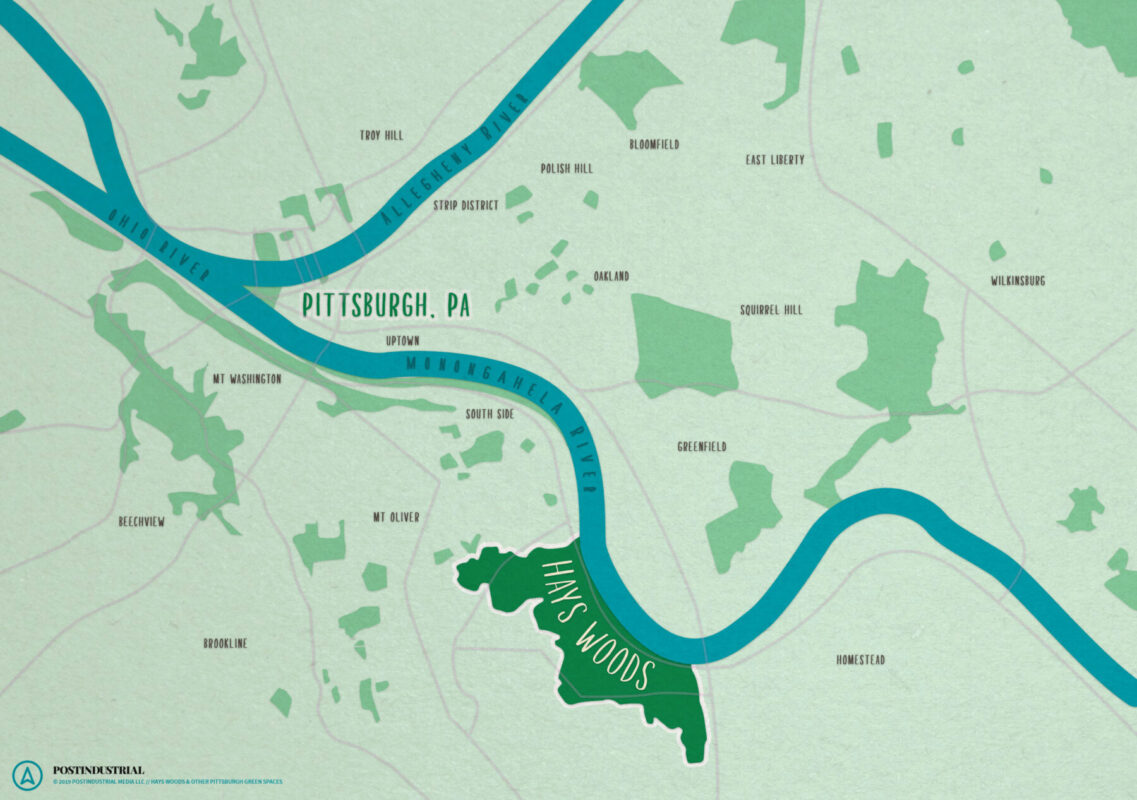 Postindustrial Hayes Woods Map