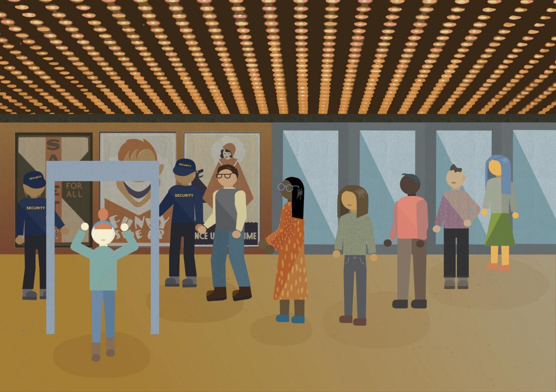 Postindustrial, Seeking escapism, met with metal detectors. By Lissa Brennan Illustration by Whitney Olson
