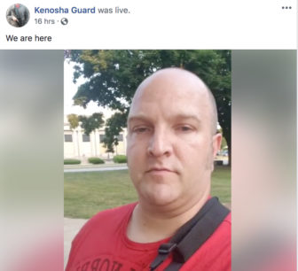 Former Kenosha Ald. Kevin Mathewson urges armed militia members to join him on Tuesday, Aug. 25, 2020 in protecting the city against protesters. Later that evening, two protesters were shot to death and a third seriously wounded. Kyle Rittenhouse, 17, of Antioch, Ill., has been charged in connection with those shootings.