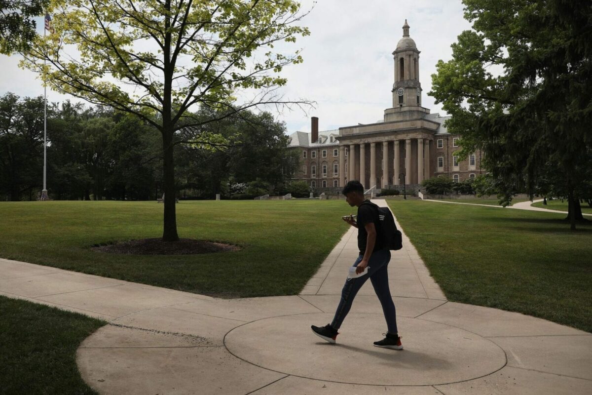 Penn State, which plans to hold in-person classes for the fall semester, is requiring all students to sign a waiver freeing the university of any responsibility should they contract COVID-19 while on campus. Tim Tai / Philadelphia Inquirer