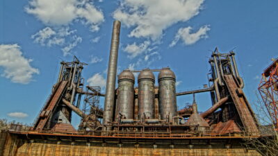 Carrie Furnaces just outside of Pittsburgh, once part of U.S. Steel (photograph/Ron Baraff/Rivers of Steel)