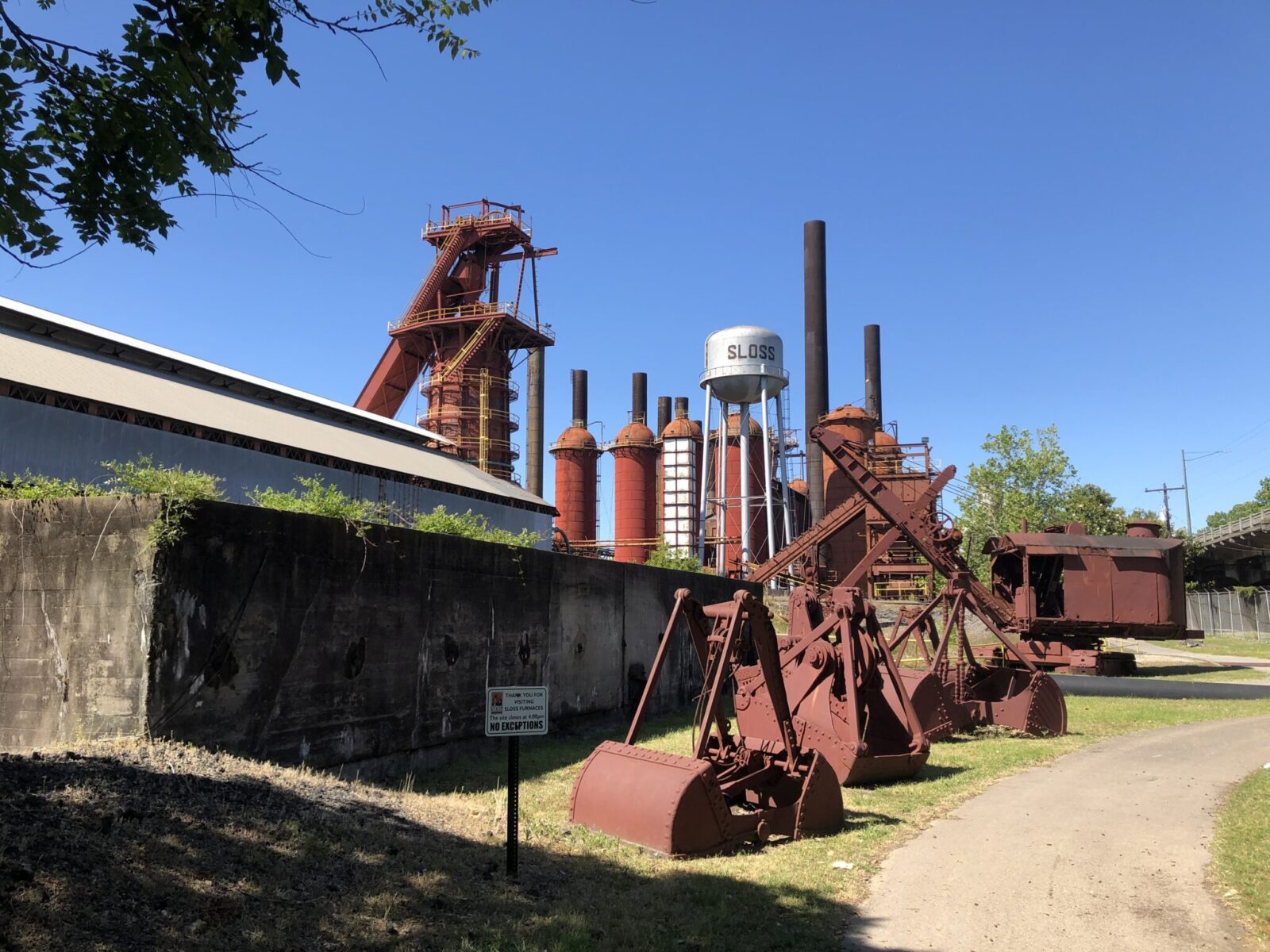 Refurbished for tourists, Sloss Furnaces in Birmingham, Ala. today preserves the history of this iron-producing region. (photograph courtesy of Sloss Furnaces)