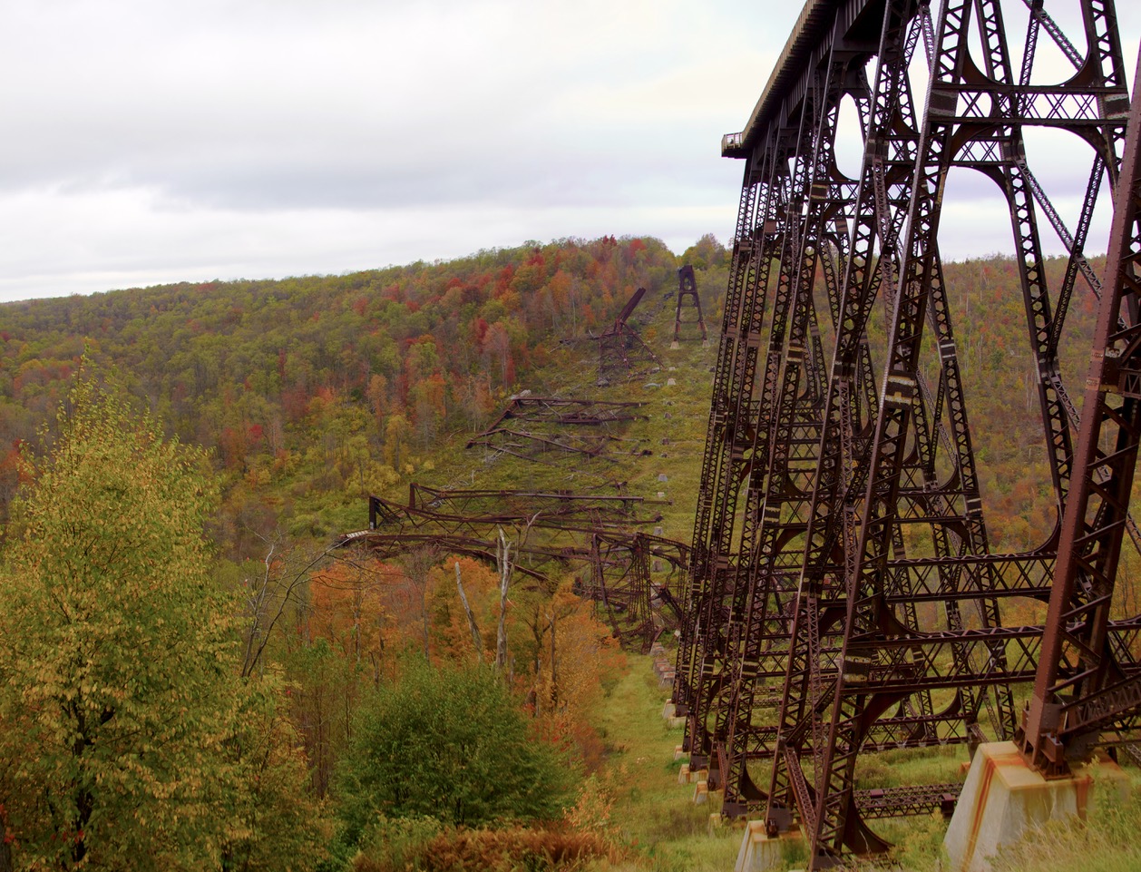 The Kinzua Bridge, a former railway bridge of the Erie Railroad in McKean County, southwestern Pennsylvania. The bridge collapsed in 2003 as a result of a tornado. (Photograph/Courtesy Argentine Productions)