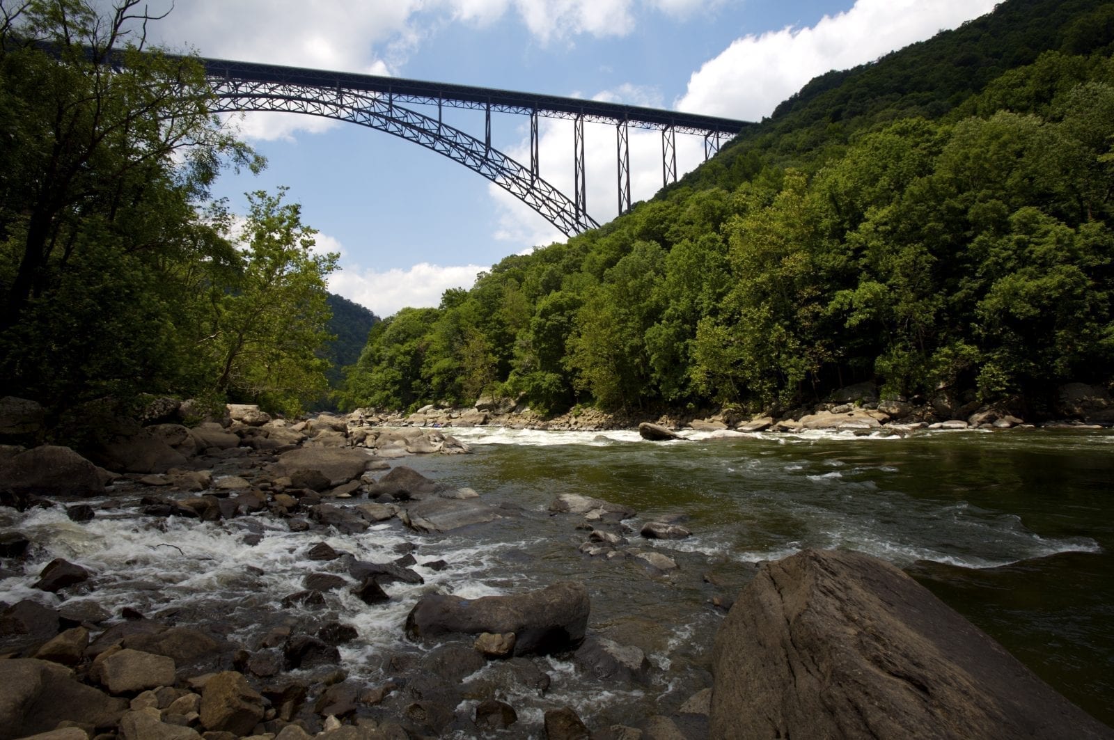 New River Gorge Bridge located in the Appalachian Mountains of southern West Virginia. Photograph by Robert Pernell