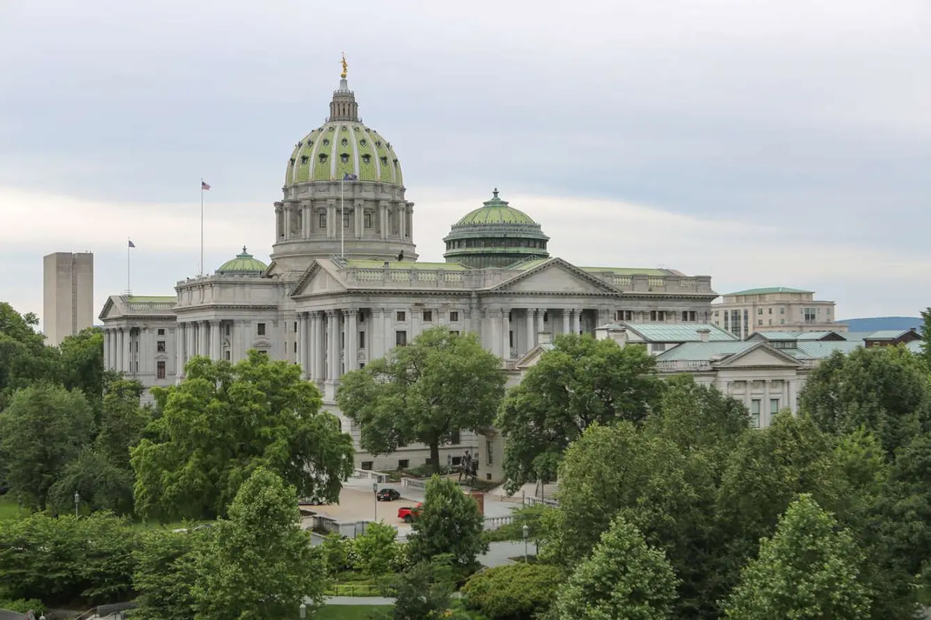 The Pennsylvania legislature spent $203 million from 2017 through 2020 just to feed, house, transport, and provide rental offices and other perks for lawmakers and their staffs. See the lawmakers who tallied more than $100,000 in expenses during that time. (KALIM BHATTI / The Philadelphia Inquirer)
