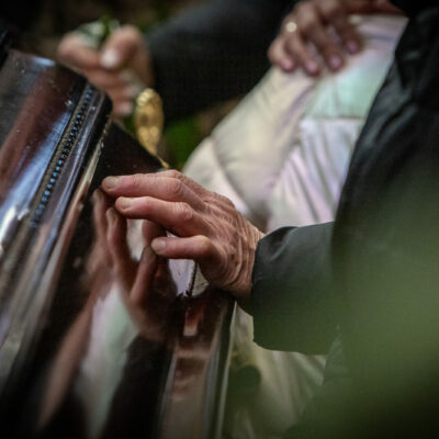 A funeral was held for three of those killed at the International Peacekeeping and Security Center in Yavoriv outside of Lviv near the border with Poland Sunday morning. It was held at the Church of the Most Holy Apostles Peter and Paul in Lviv, Ukraine.