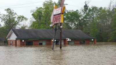 A similar flood in East Texas in 2016. Photo courtesy of Texas Guardsmen.