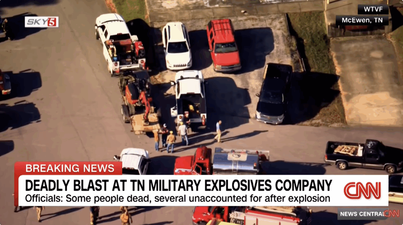 UPDATE: Explosion at Tennessee military plant leaves 16 dead ...