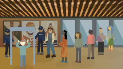 Postindustrial, Seeking escapism, met with metal detectors. By Lissa Brennan Illustration by Whitney Olson