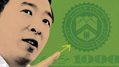 Postindustrial, Andrew Yang’s autonomous revolt, By Sarah Earle, Illustration by Olson McIntyre