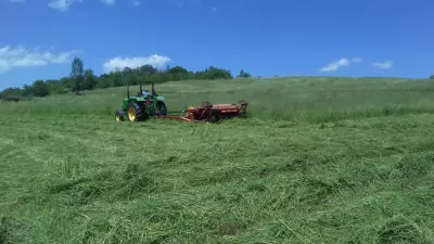Kevin Jarosinski on his 20-acre farm in Butler County, Pa. He delivers eggs and other products to homes, restaurants, and stores, each week.