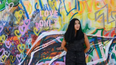 Second Lady of Pennsylvania Gisele Fetterman is photographed at a mural on July 12, 2021 in Braddock, Pa. Justin Merriman | American Reportage