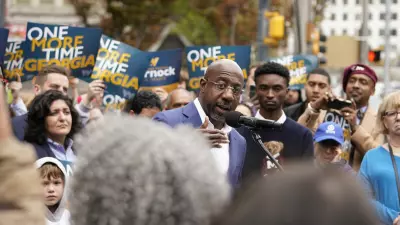 Democratic nominee for U.S. Senate Sen. Raphael Warnock speaks during a news conference, Thursday, Nov. 10, 2022, in Atlanta. Warnock is running against Republican Herschel Walker in a runoff election. (AP Photo/Brynn Anderson)