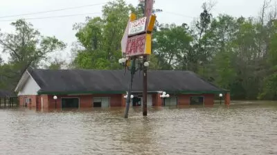A similar flood in East Texas in 2016. Photo courtesy of Texas Guardsmen.
